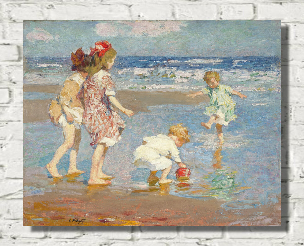Children Playing in Surf by Edward Henry Potthast