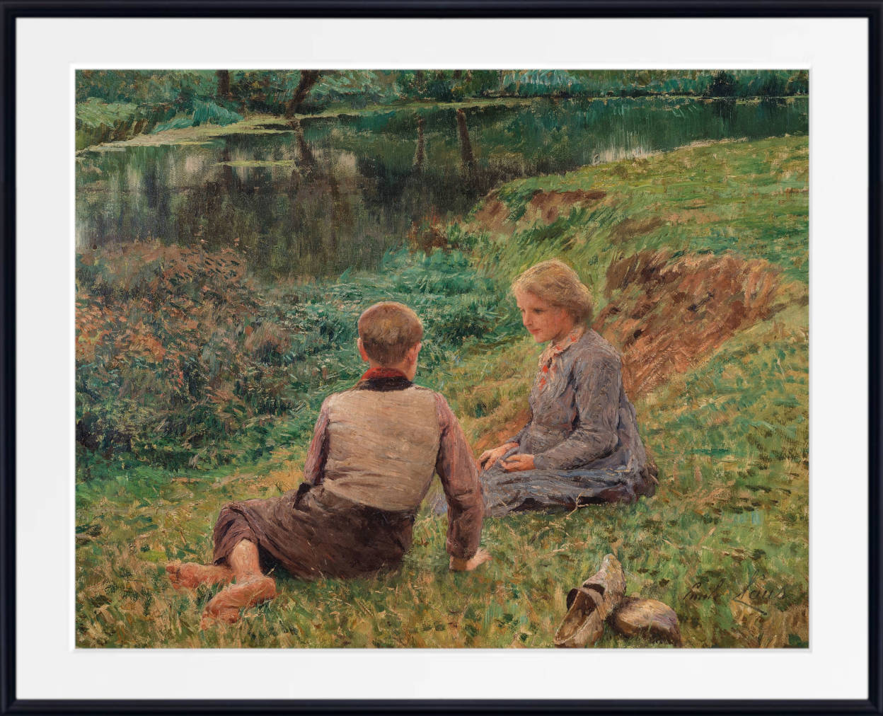 Children in a landscape, Emile Claus, Belgian Luminsm