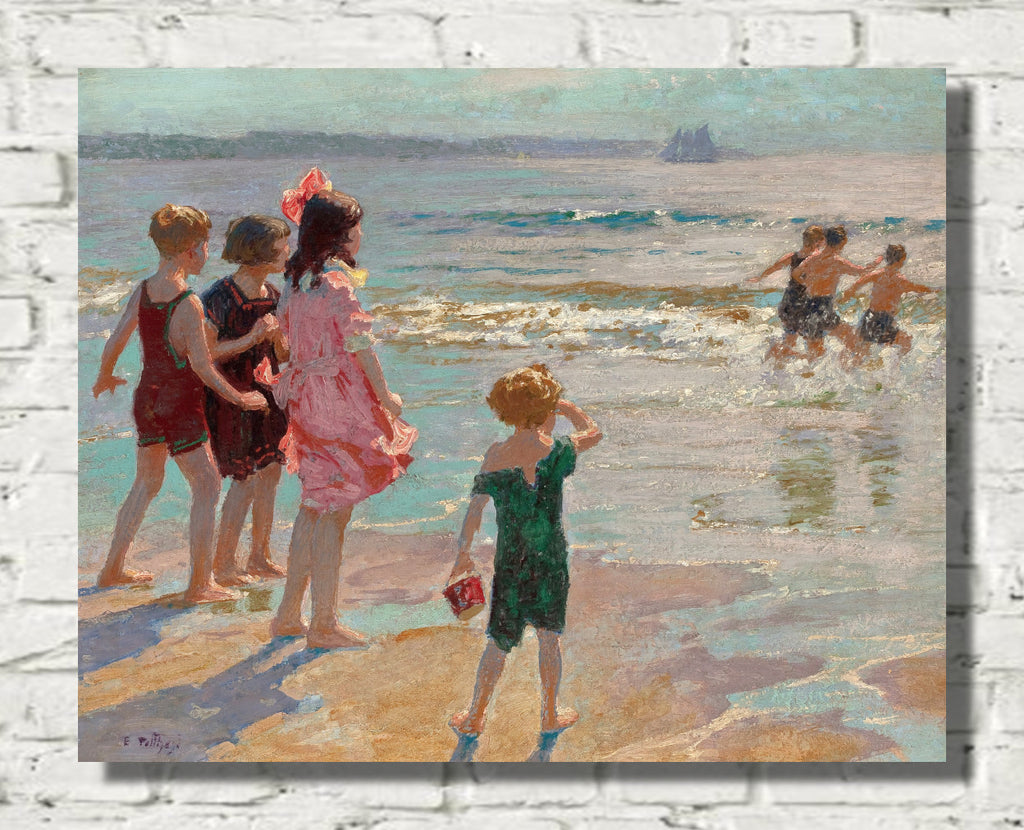 Children at the Shore by Edward Henry Potthast