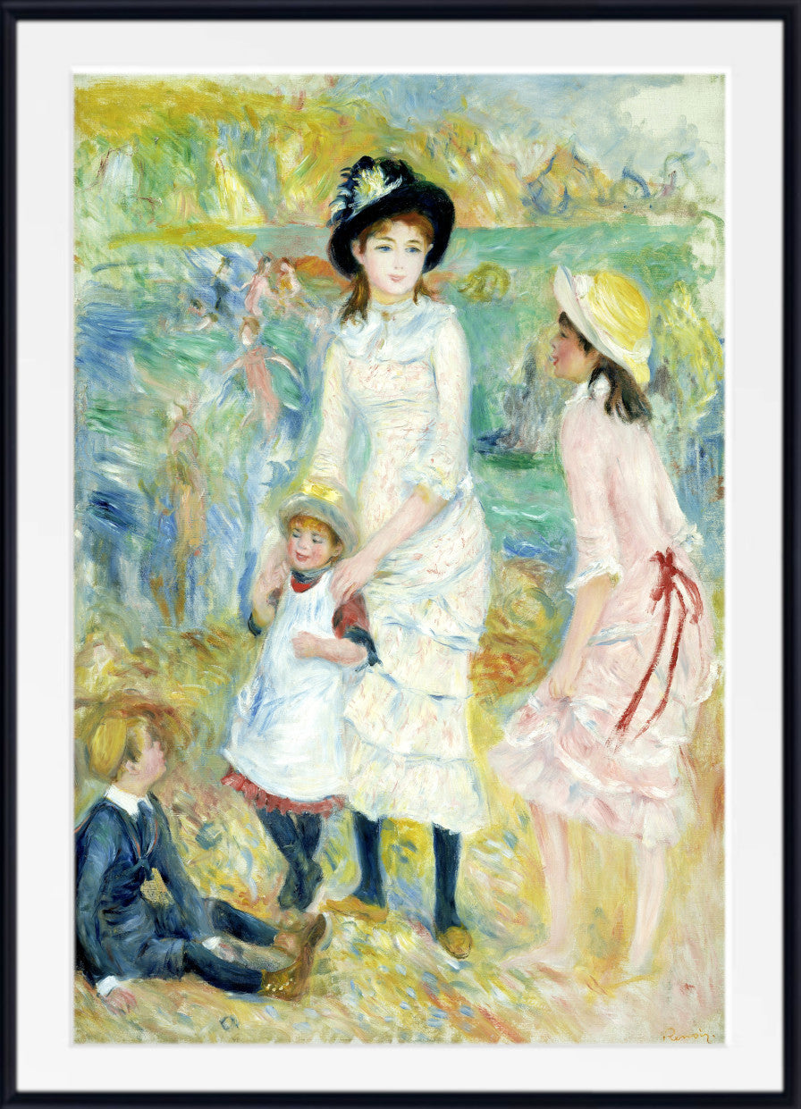 Renoir, Impressionist Fine Art Print, Children on the Seashore, Guernsey