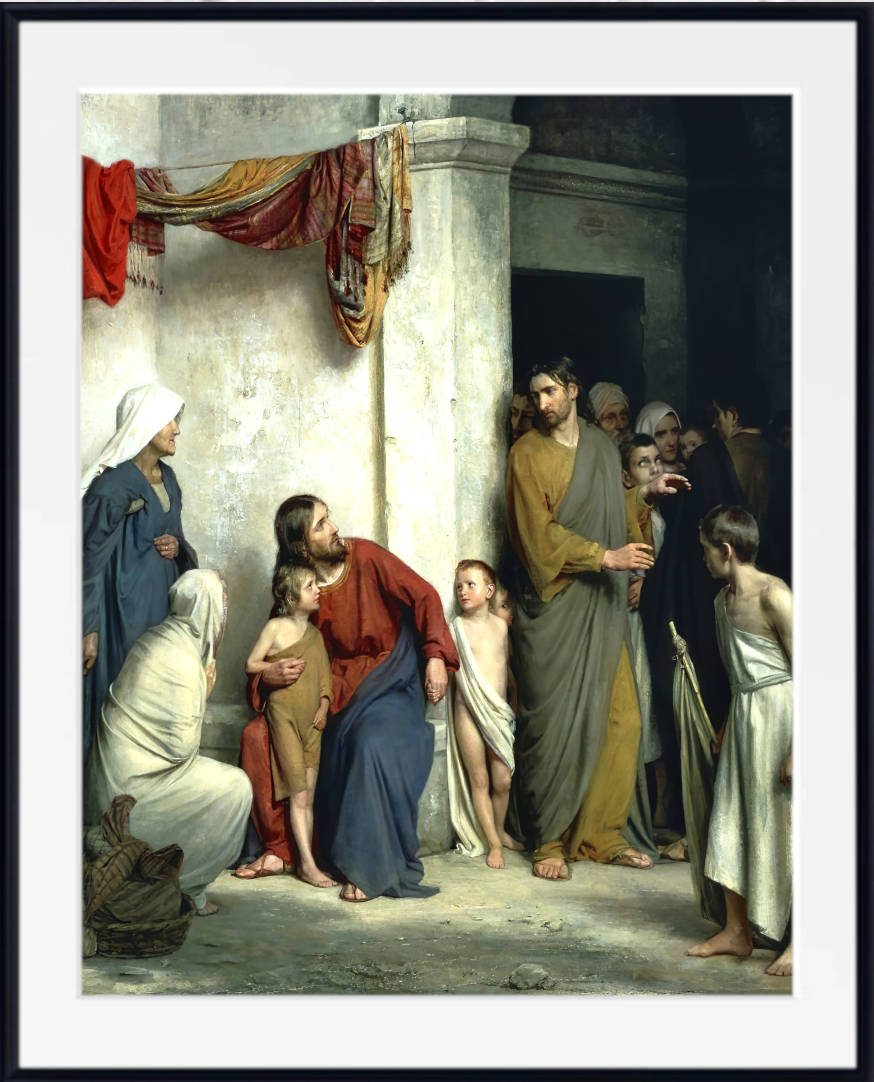 Carl Bloch Print, Christ and the Children