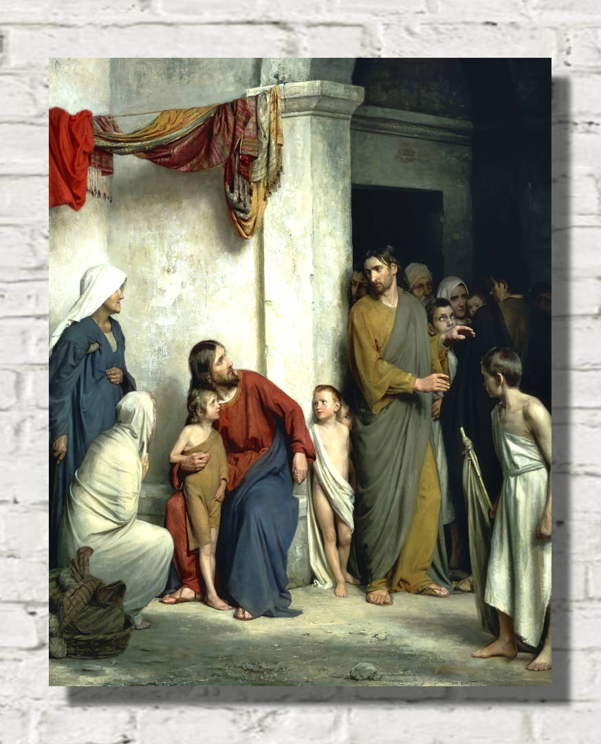 Carl Bloch Print, Christ and the Children