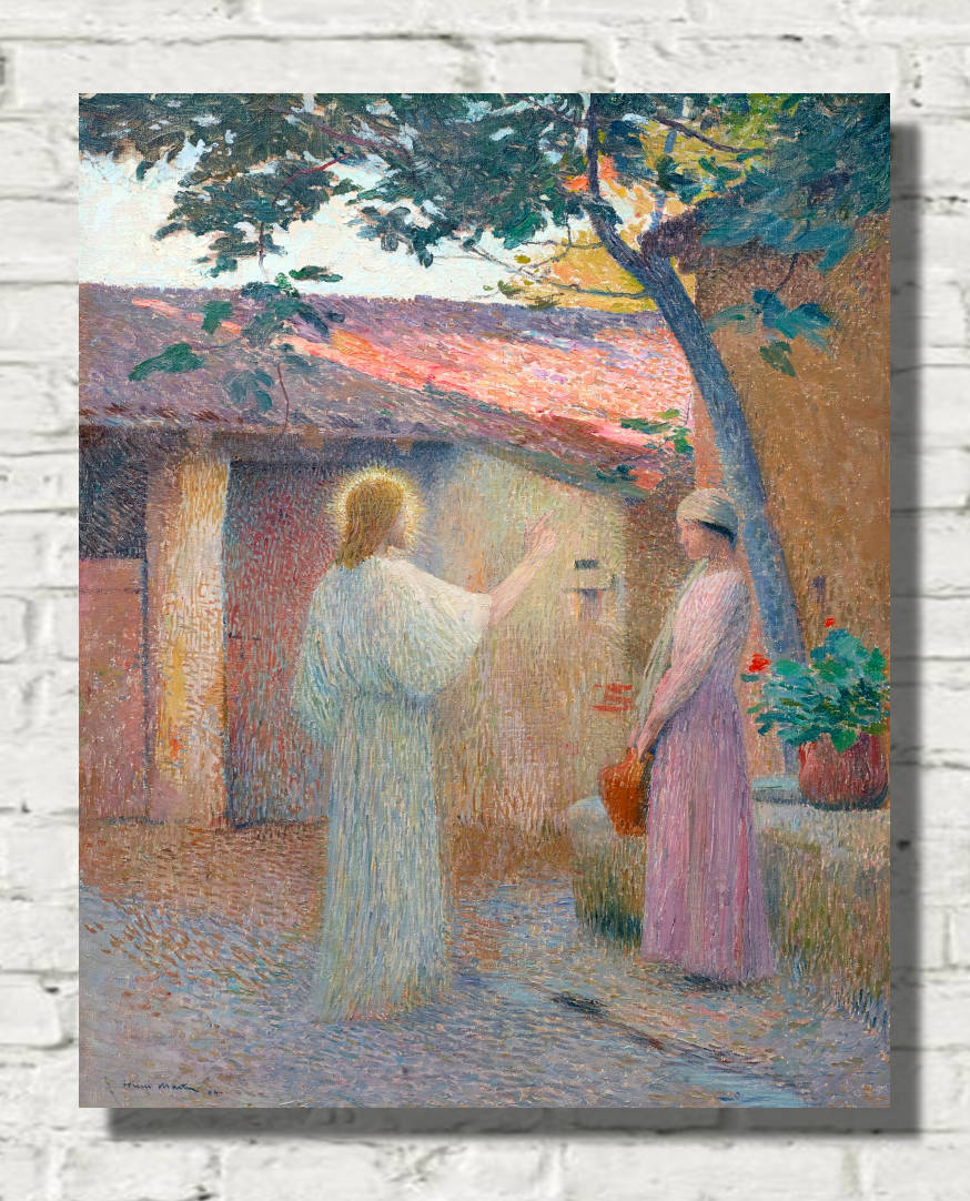 Henri Martin Print, Christ and the Woman of Samaria