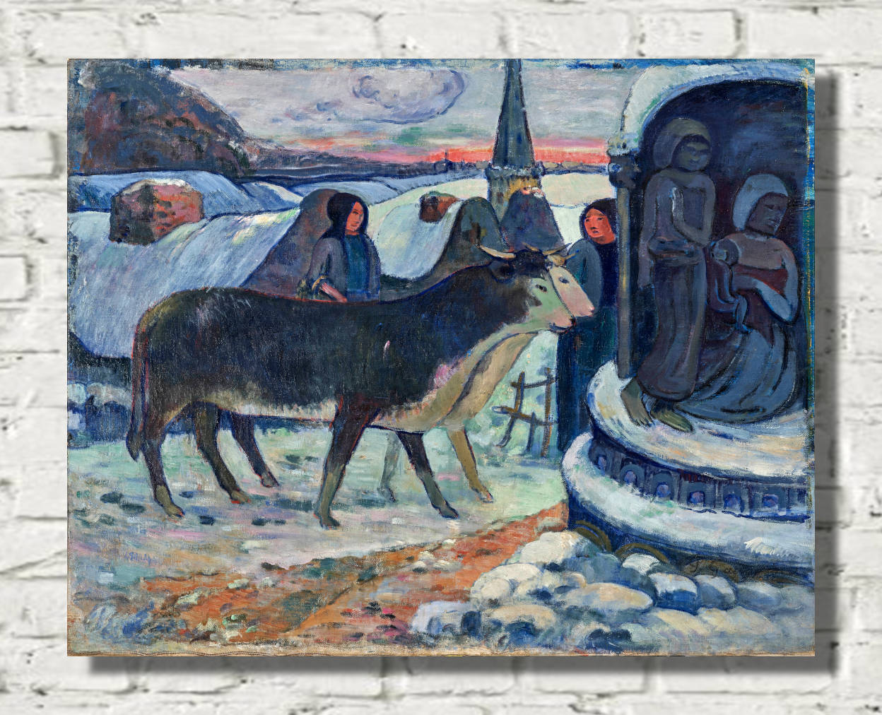 Paul Gauguin Print : Christmas Night (The Blessing Of The Oxen) (1902)