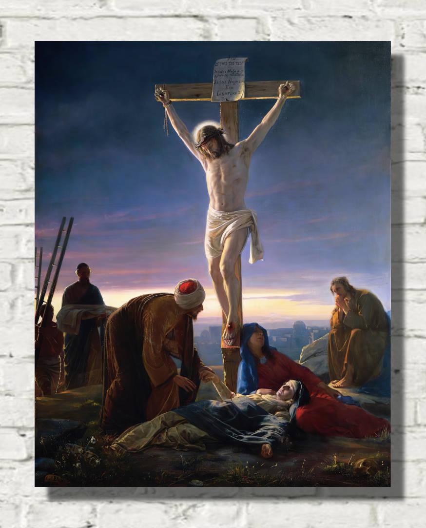 Carl Bloch Print, Christ on the Cross (1870)