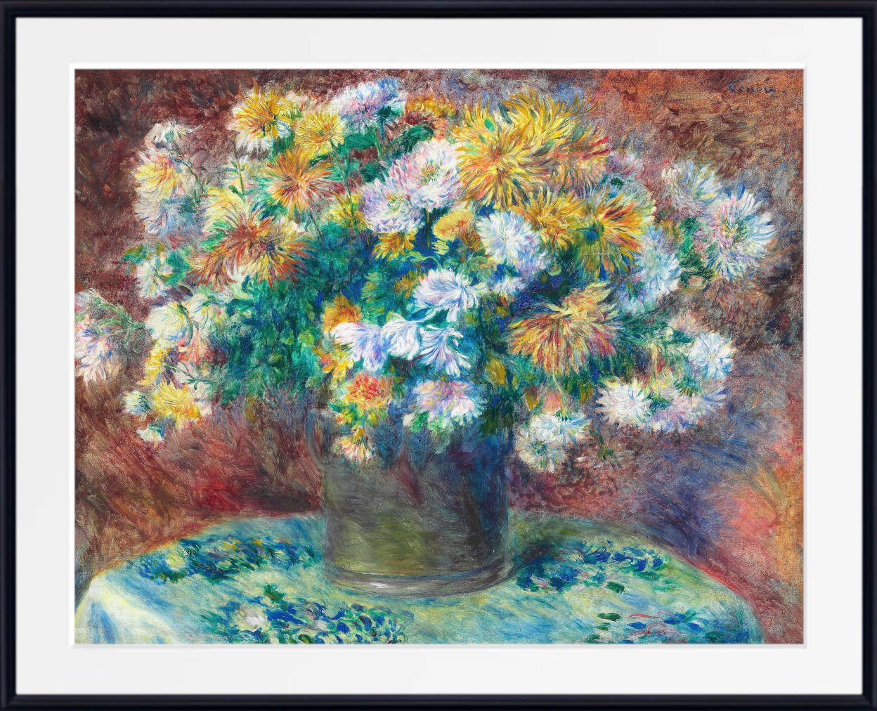 Renoir Print, Chrysanthemums (1881)