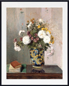 Camille Pissarro Print, Chrysanthemums in a Chinese Vase (1873)