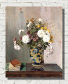 Camille Pissarro Print, Chrysanthemums in a Chinese Vase (1873)