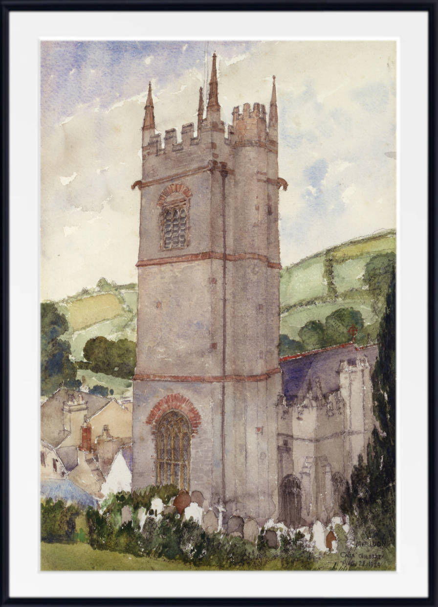 Cass Gilbert Print, Church Tower, Marldon (1924)