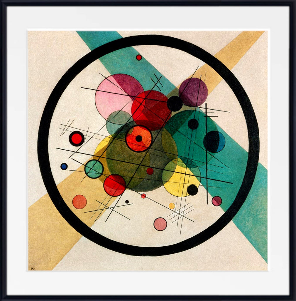 Circles in a Circle, Wassily Kandinsky Abstract Fine Art Print