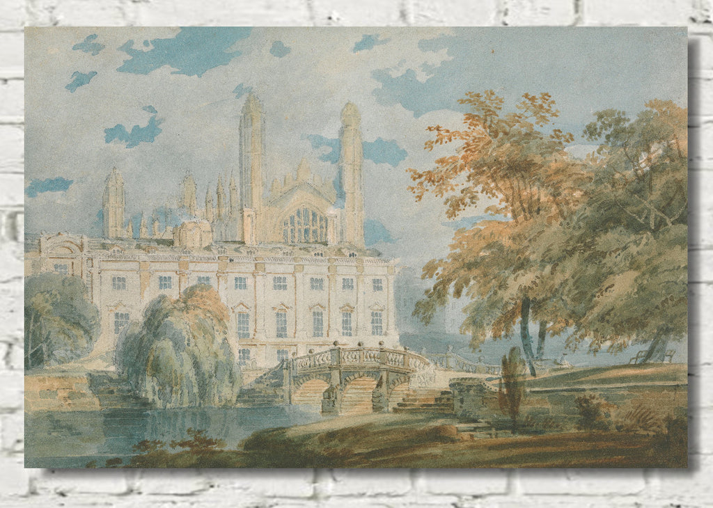 "Clare Hall and King’s College Chapel, Cambridge, from the Banks of the River Cam" (1793) by William Turner