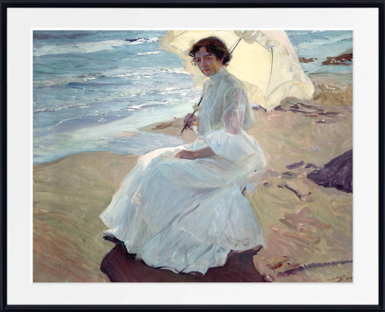 Joaquín Sorolla Print, Clotilde on the Beach (1904)