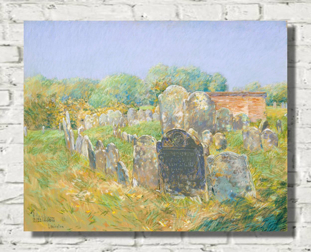 Frederick Childe Hassam Print : Colonial Graveyard at Lexington (c 1891)