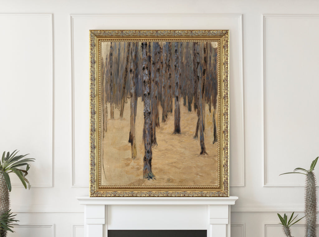 Koloman Moser Fine Art Print, Coniferous forest in the snow