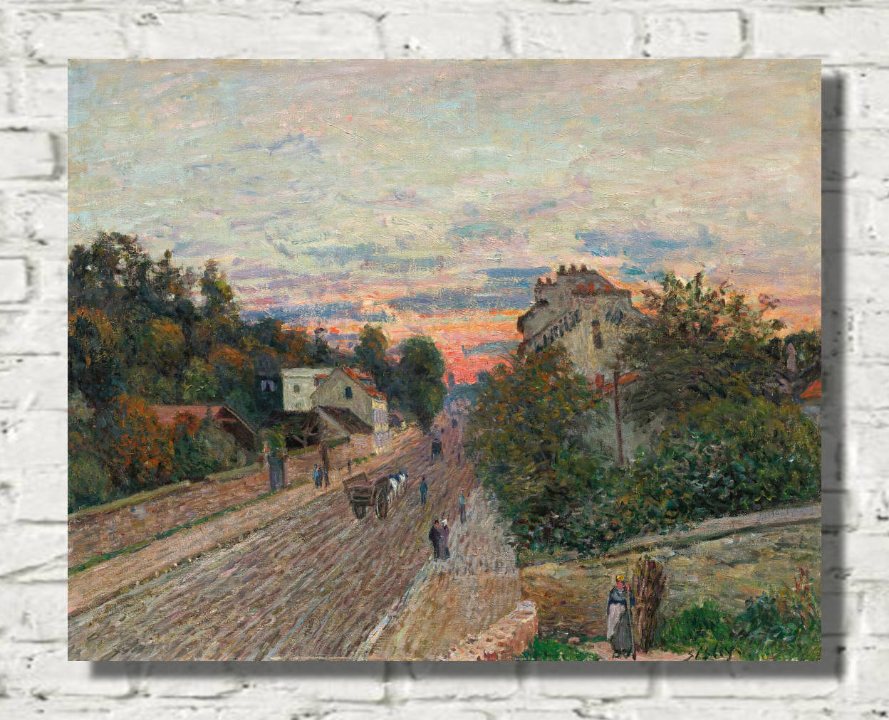 Alfred Sisley Print, Sunset, Road From Versailles To Chavilles (1879)