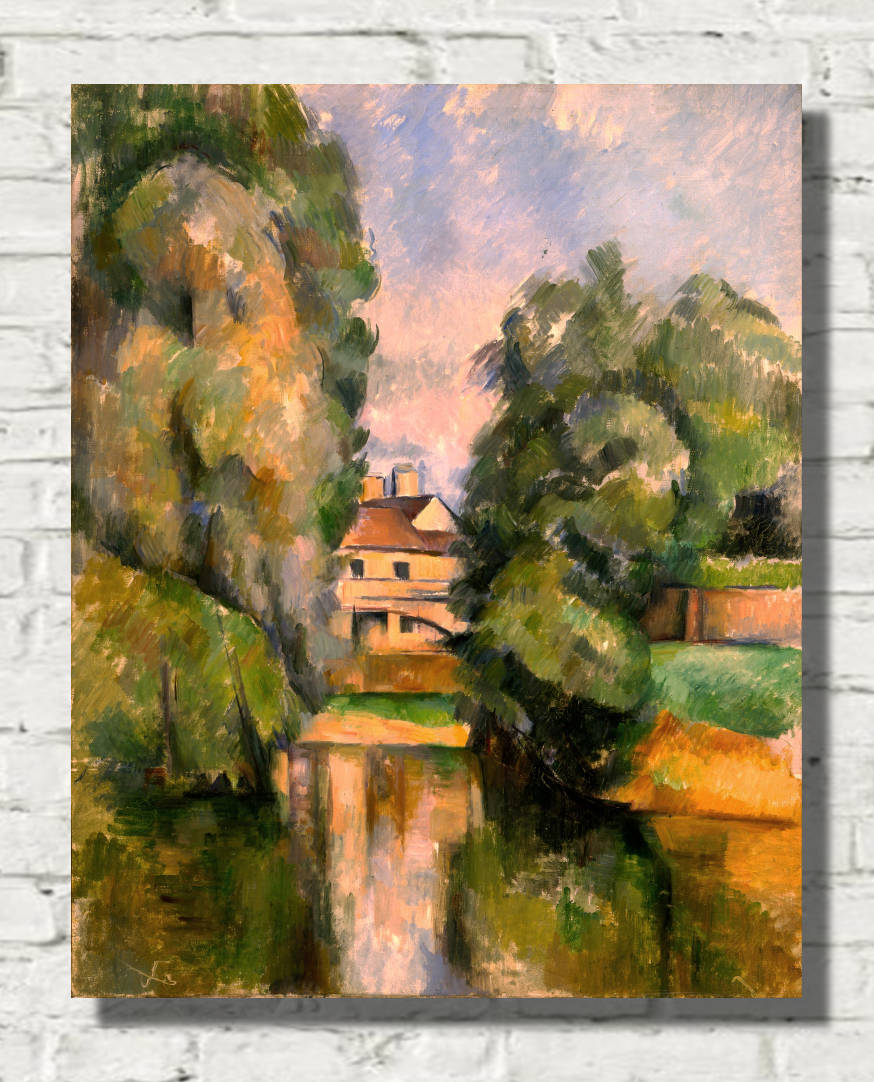 Paul Cézanne Print, Country House by a River