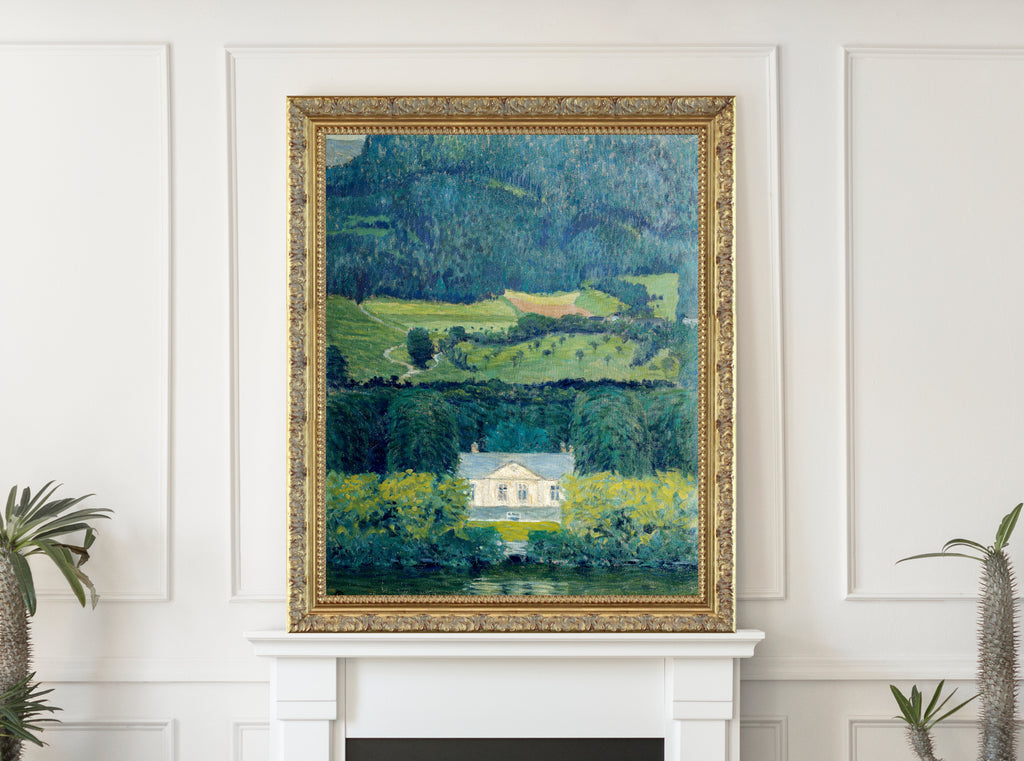 Koloman Moser Fine Art Print, Country house by the water