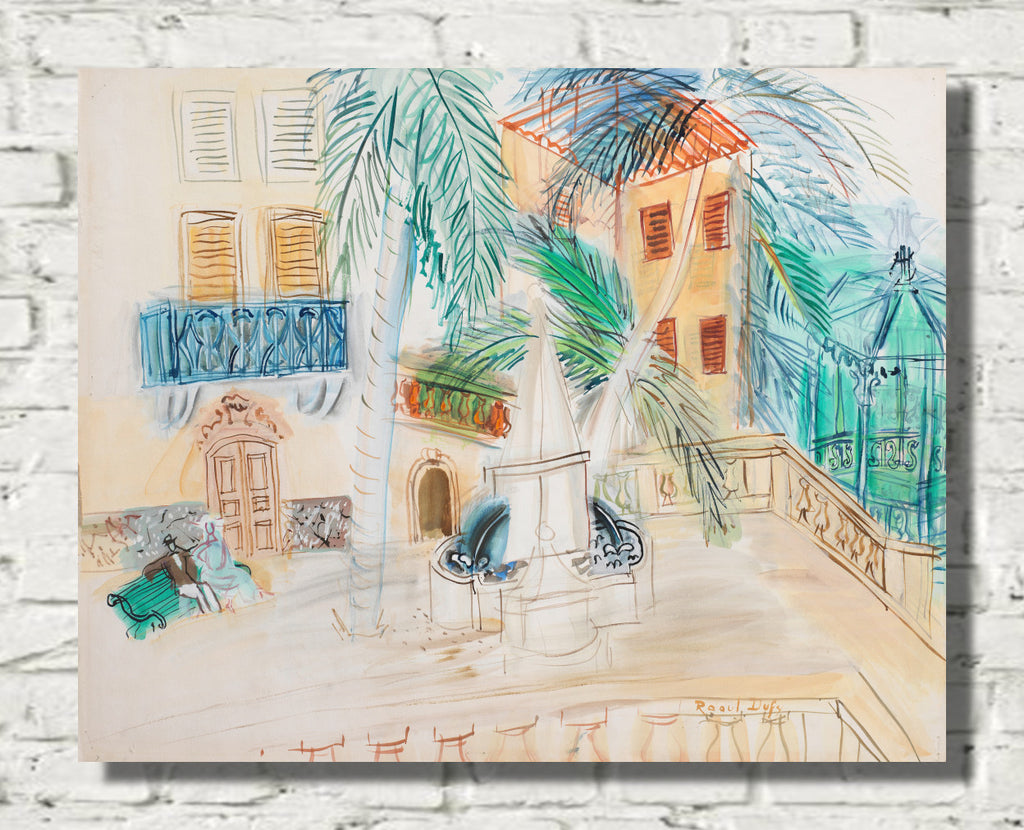Couple on a bench, Place d’Hyères (circa 1928) by Raoul Dufy