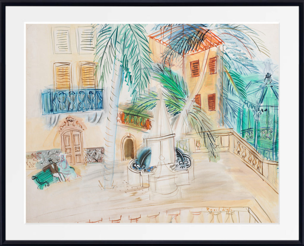 Couple on a bench, Place d’Hyères (circa 1928) by Raoul Dufy