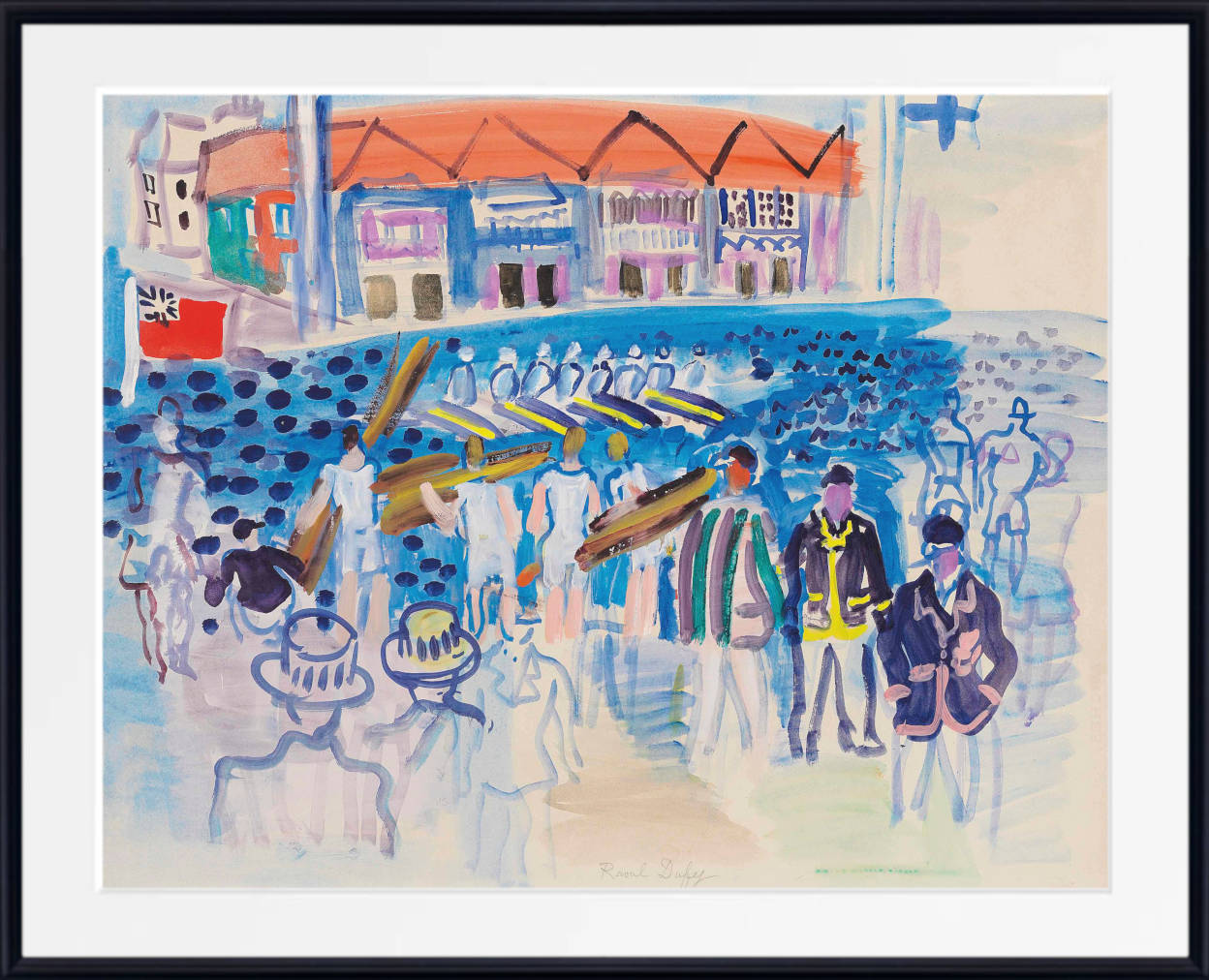 Oxford Cambridge Boat Race (1930) by Raoul Dufy