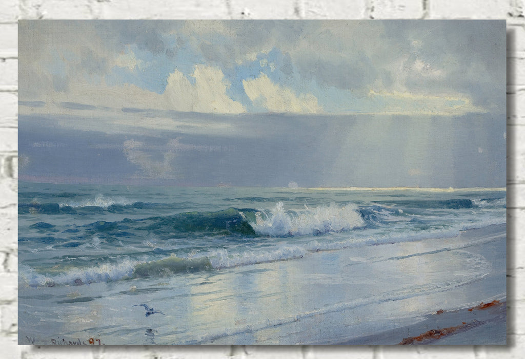 William Trost Richards, Crashing Waves Along the Seashore (Off the Coast, Rhode Island) (1897)