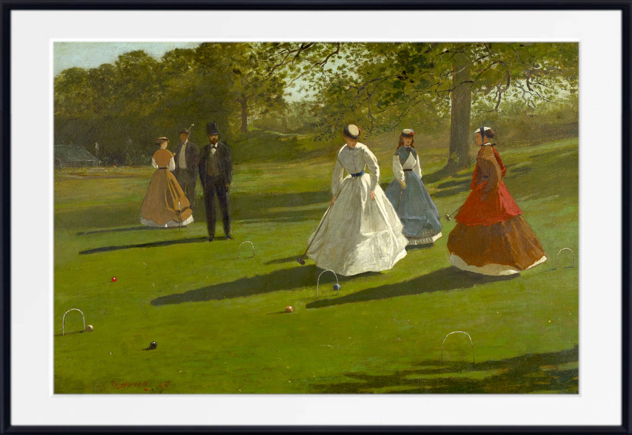 Winslow Homer Fine Art Print :  Croquet Players