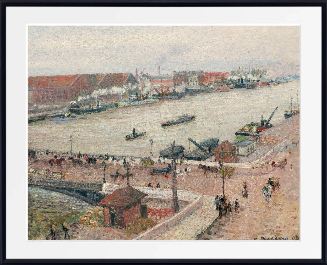 Camille Pissarro Print, Flood of the Seine, Boieldieu Bridge, Rouen 