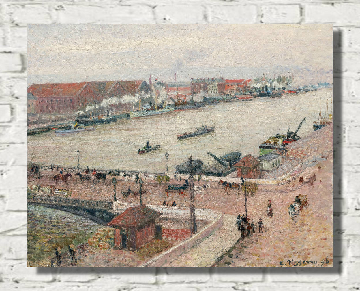 Camille Pissarro Print, Flood of the Seine, Boieldieu Bridge, Rouen 