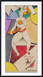 Rudolf Bauer Print, Cubist Dancer (1915)