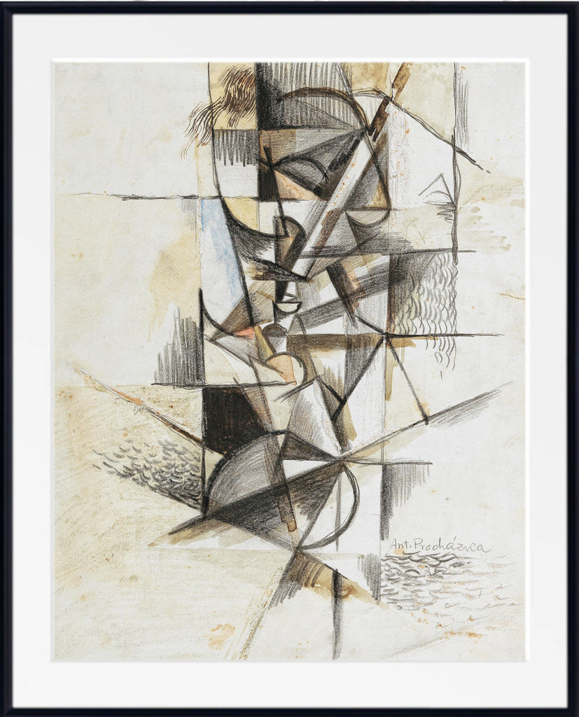 Cubist head (1914) by Antonín Prochazka
