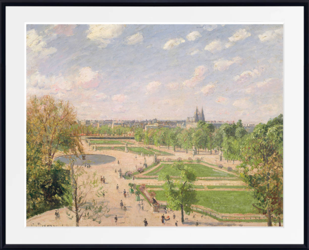 Camille Pissarro Fine Art Print City park Paris Impressionist Painting