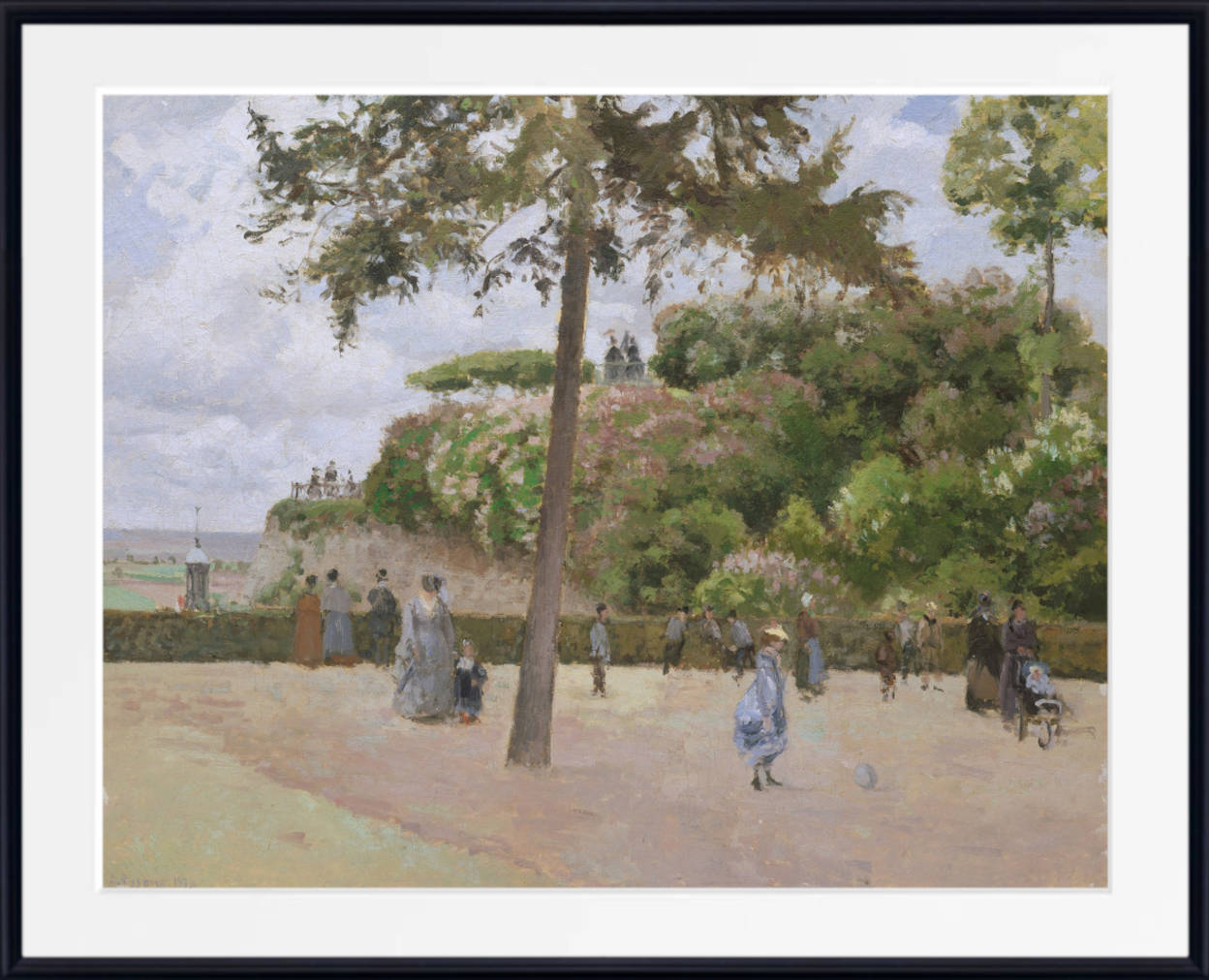 Camille Pissarro Print, The Public Gardens at Pontoise