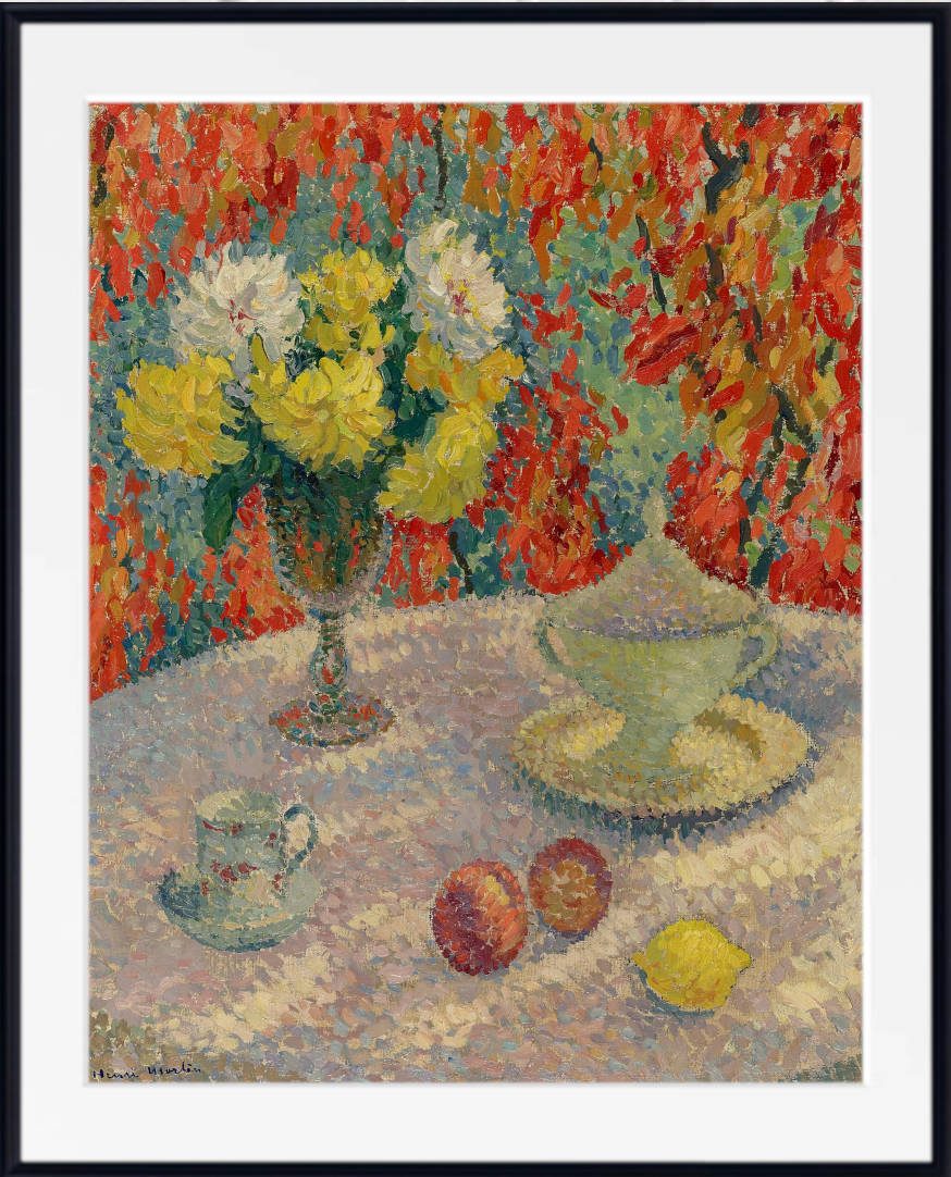 Henri Martin Print, Dahlias in the Sun (circa 1925)