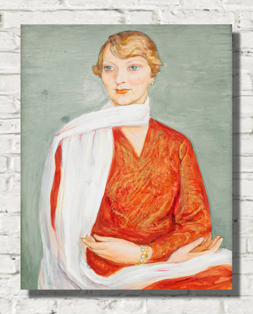 Nils Dardel Print : The Lady with the White Shawl (1926)