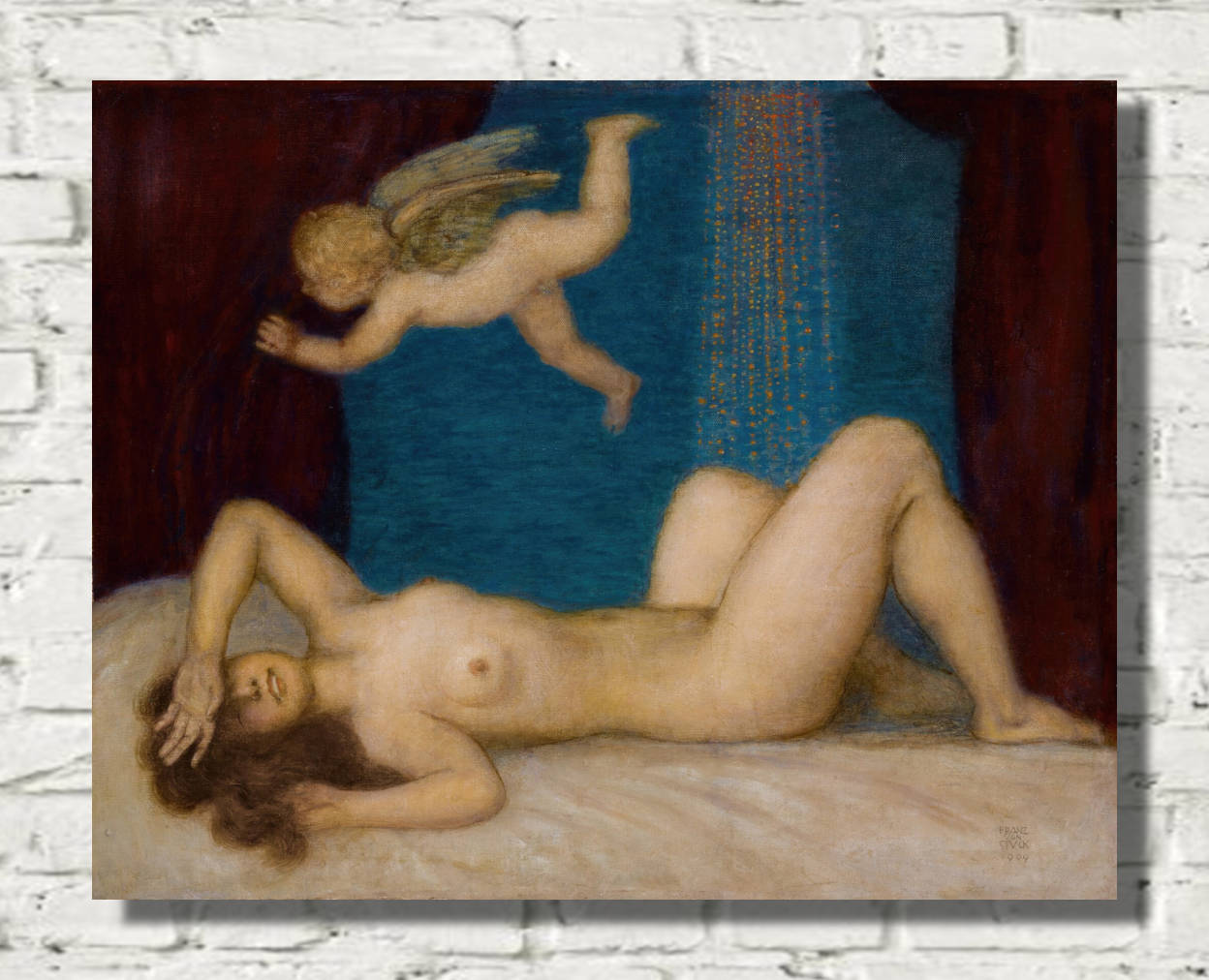 Franz Stuck Print, Danae and the Golden Shower (1909)