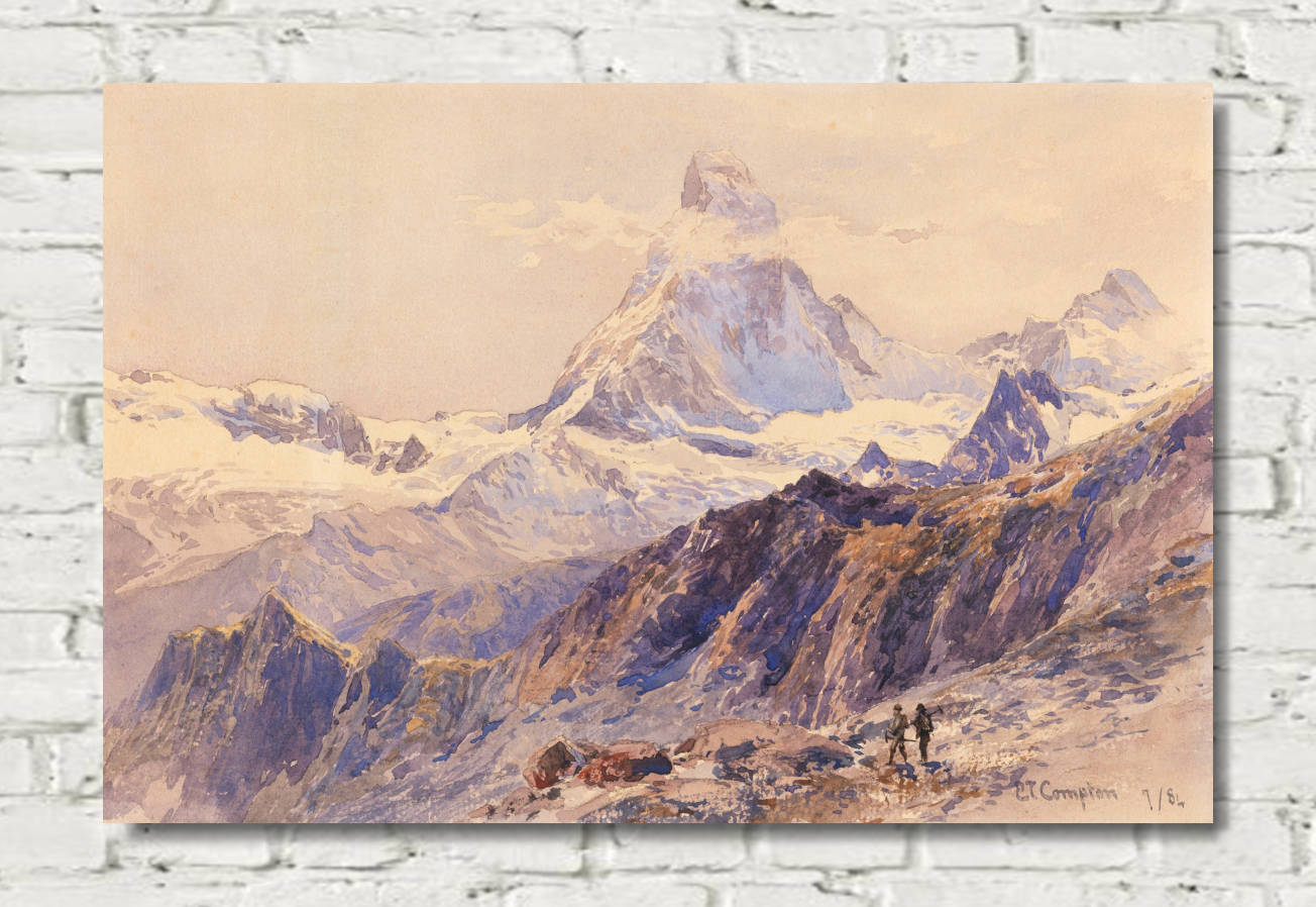 Edward Compton Print, The Matterhorn from the Triftkumme (1884)