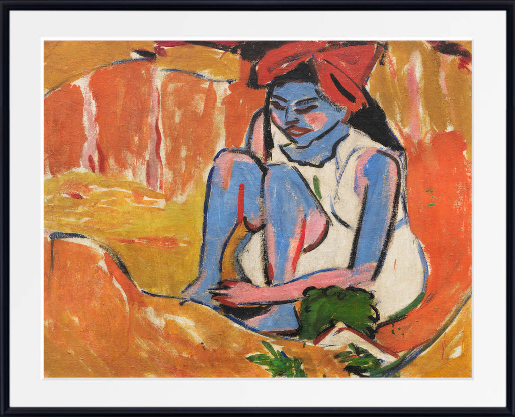 Das blaue Mädchen in der Sonne (The blue girl in the sun) (1910) by Ernst Ludwig Kirchner