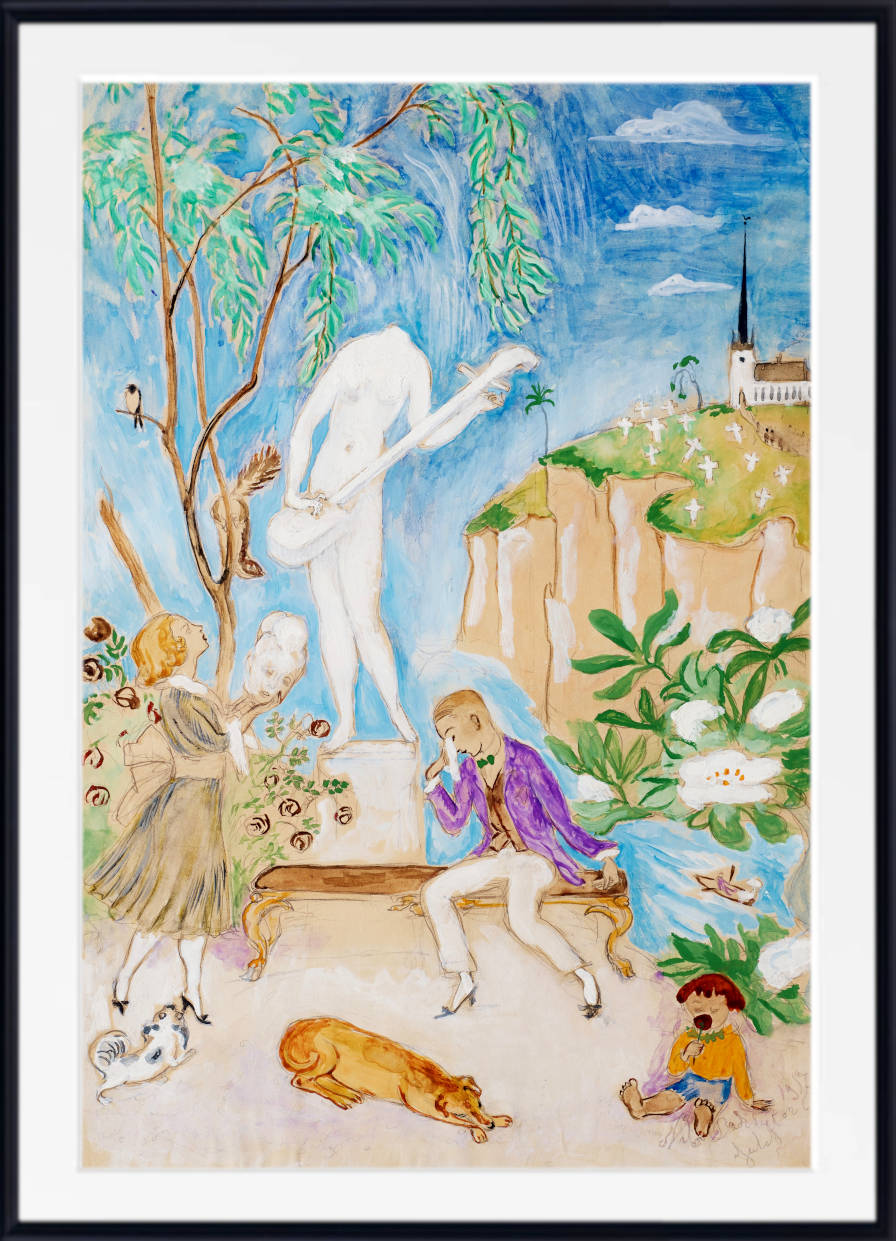 Nils Dardel Print : The Shattered Statue II (1917)