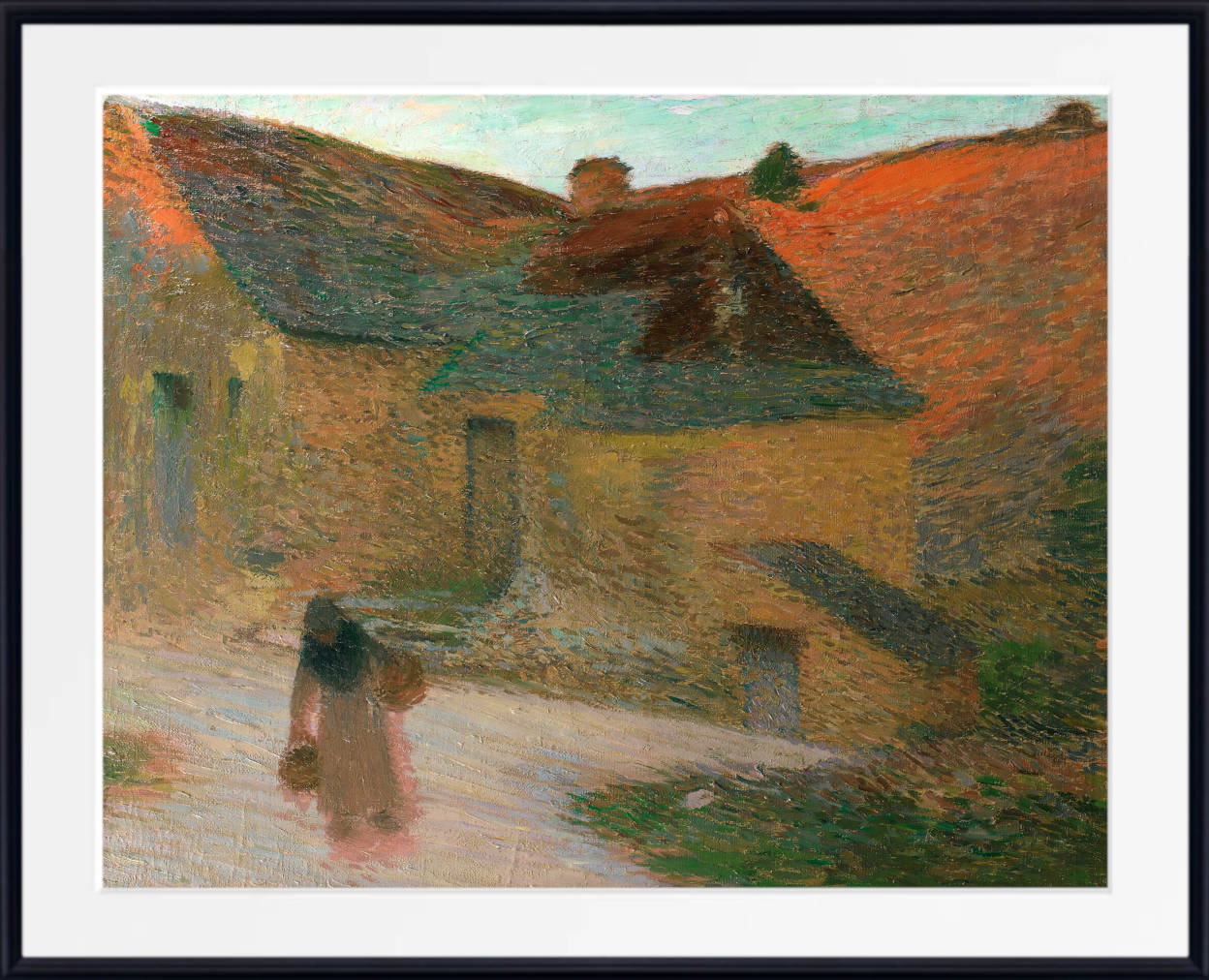 Henri Martin Print, Last Rays, A Farm in the Lot (circa 1898)