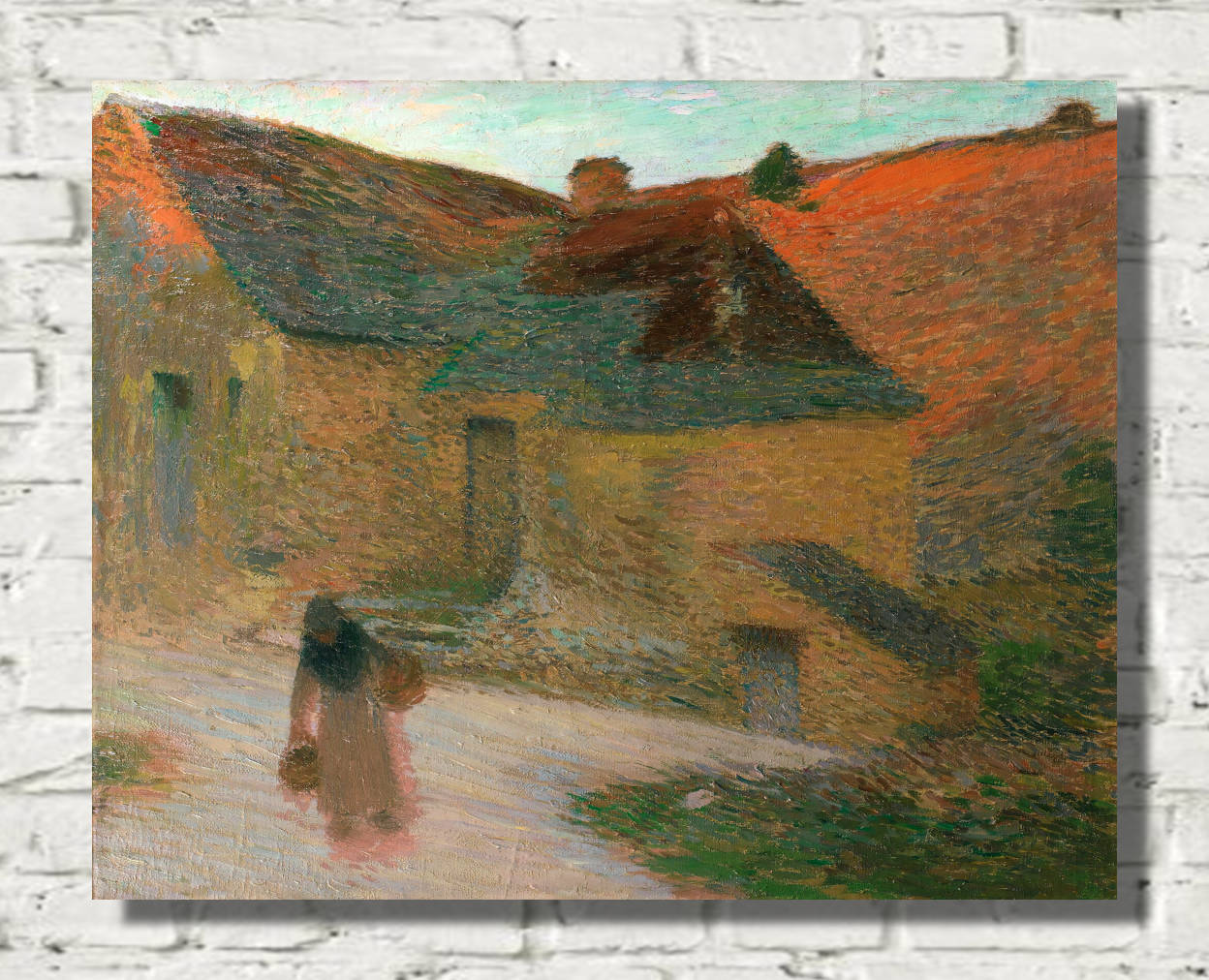 Henri Martin Print, Last Rays, A Farm in the Lot (circa 1898)