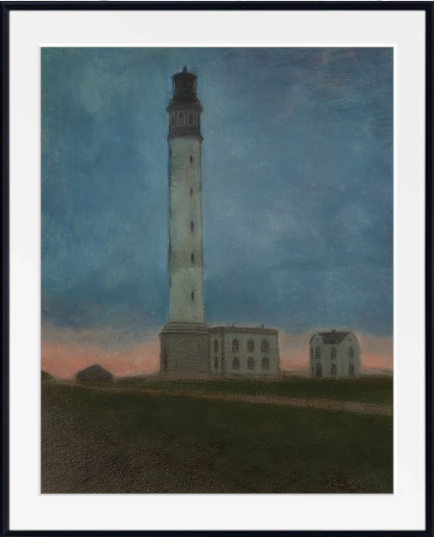 Léon Spilliaert Print, The Ostend lighthouse at sunrise (1909)