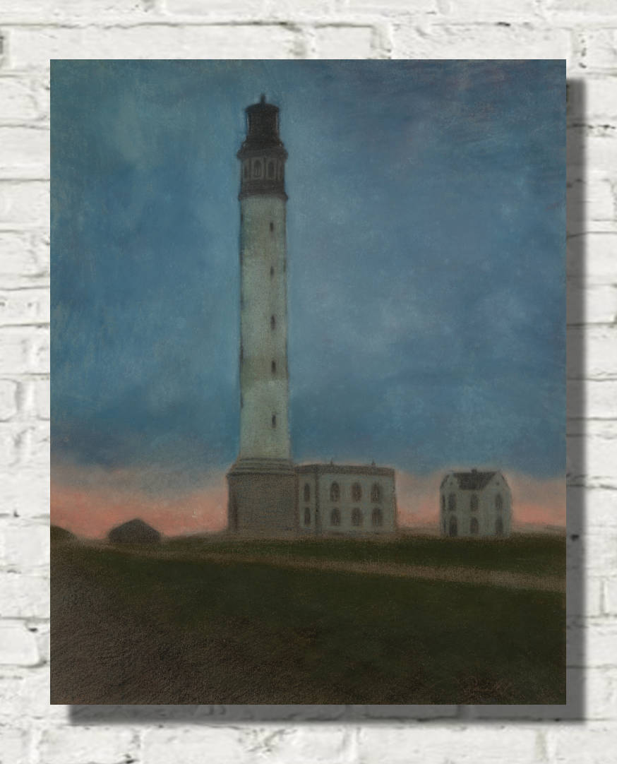 Léon Spilliaert Print, The Ostend lighthouse at sunrise (1909)