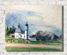 Otto Geigenberger Print, The Seekirche Holy Cross in Mösern near Seefeld in Tyrol (1932)