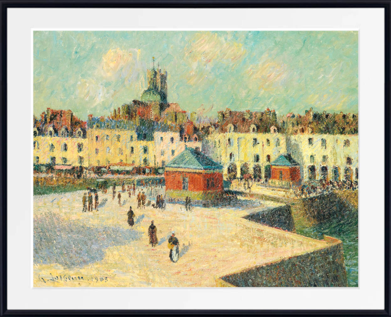 Gustave Loiseau Print, Dieppe, The Carenage Quay (1905)