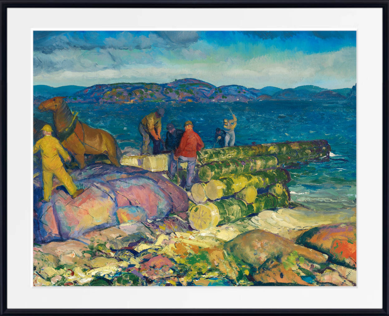 George Bellows Print, Dock Builders