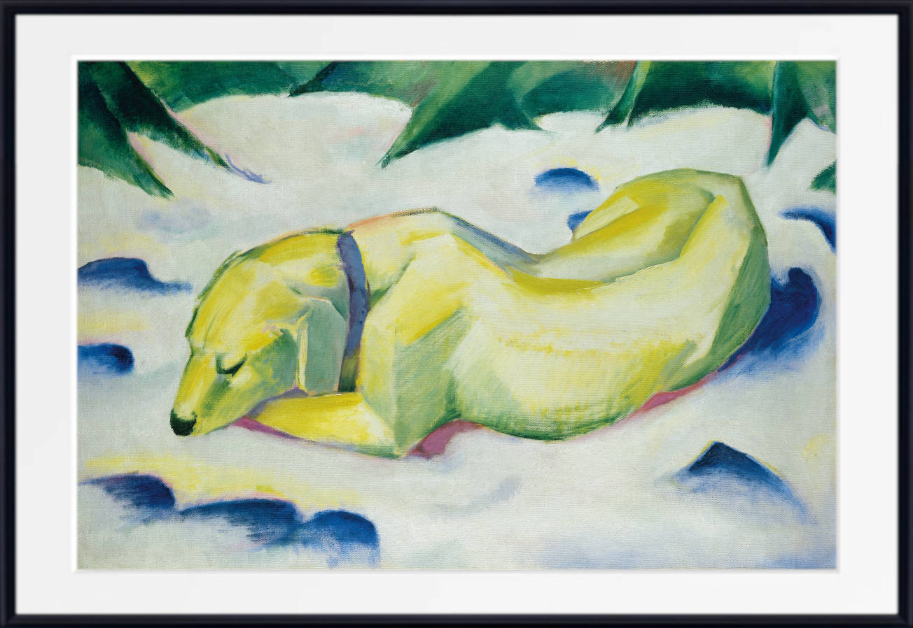 Franz Marc Print, Cows, Dog Lying in the Snow (1911)