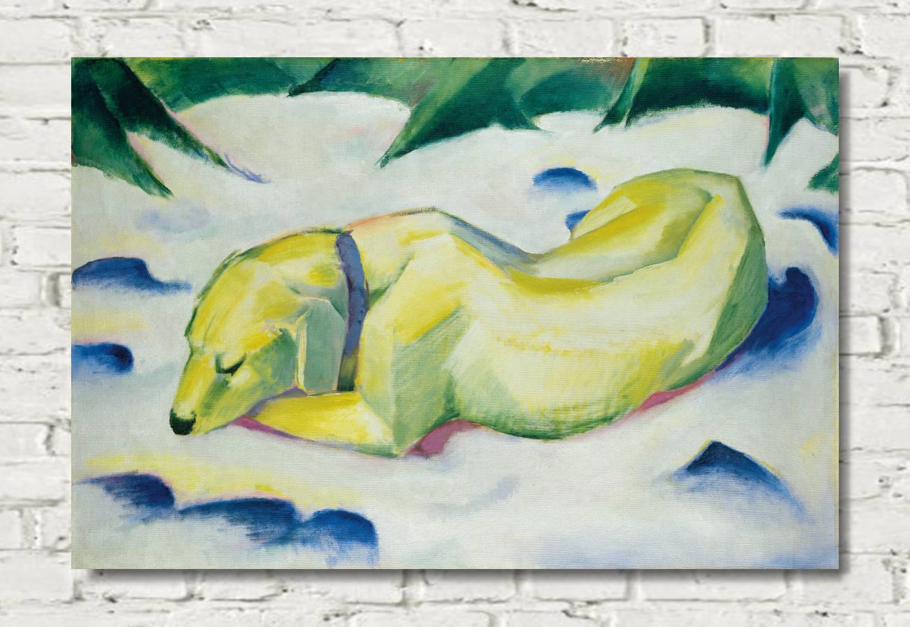 Franz Marc Print, Cows, Dog Lying in the Snow (1911)
