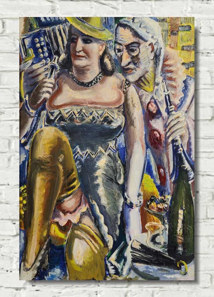 Double portrait, carnival picture (artist and woman) (1940) by Paul Kleinschmidt