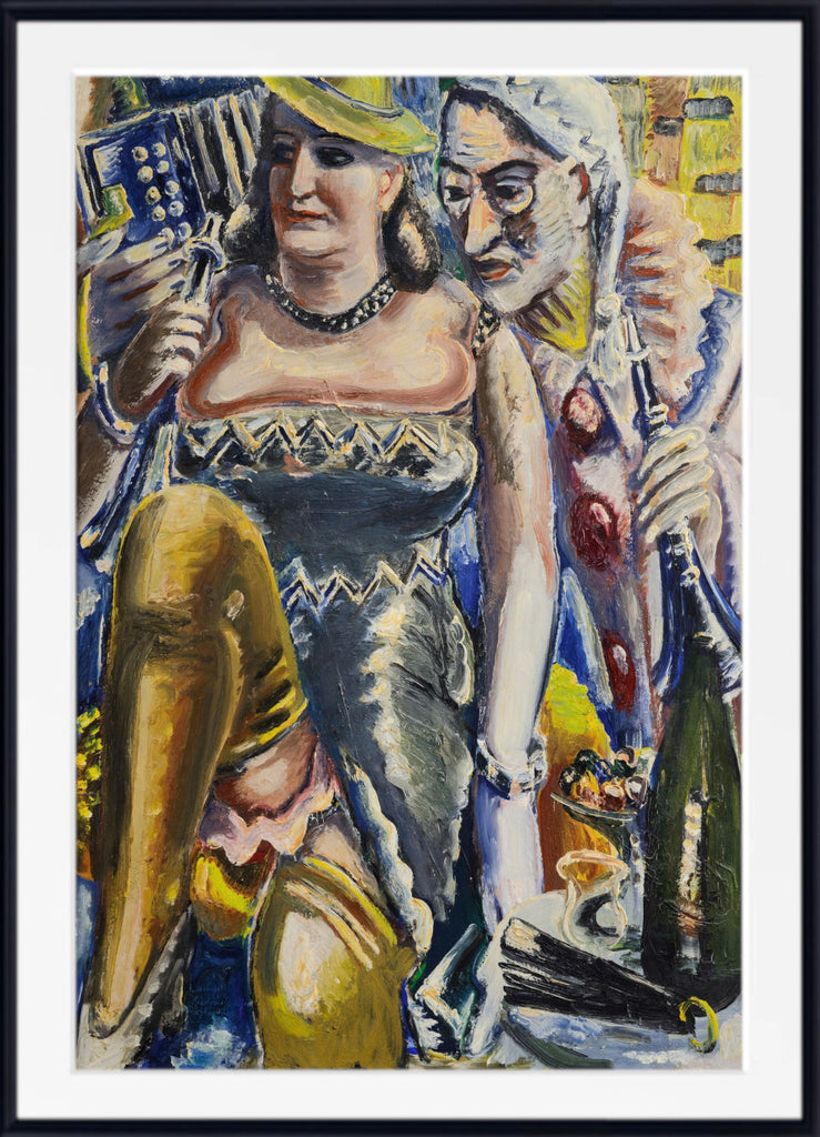 Double portrait, carnival picture (artist and woman) (1940) by Paul Kleinschmidt