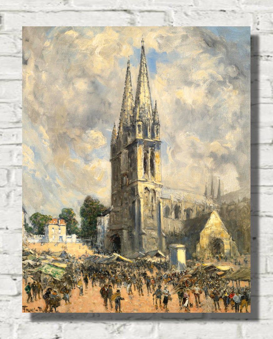 Frank Myers Boggs Print, A Church in Normandy